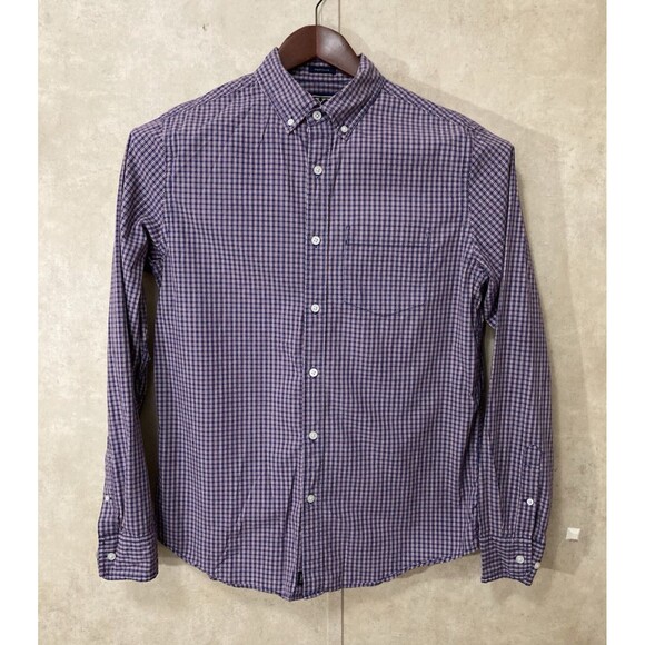 RYE by Hawker Men’s M Tall Blue Red Plaid Button Down Shirt Long Sleeve - Picture 2 of 10